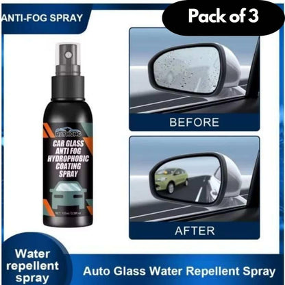 Car Glass Anti-Fog Rainproof Agent & Hydrophobic Coating 300ML Pack of 3